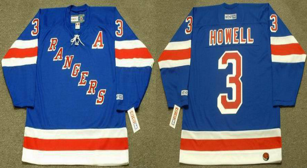 2019 Men New York Rangers #3 Howell blue CCM NHL jerseys->new york rangers->NHL Jersey